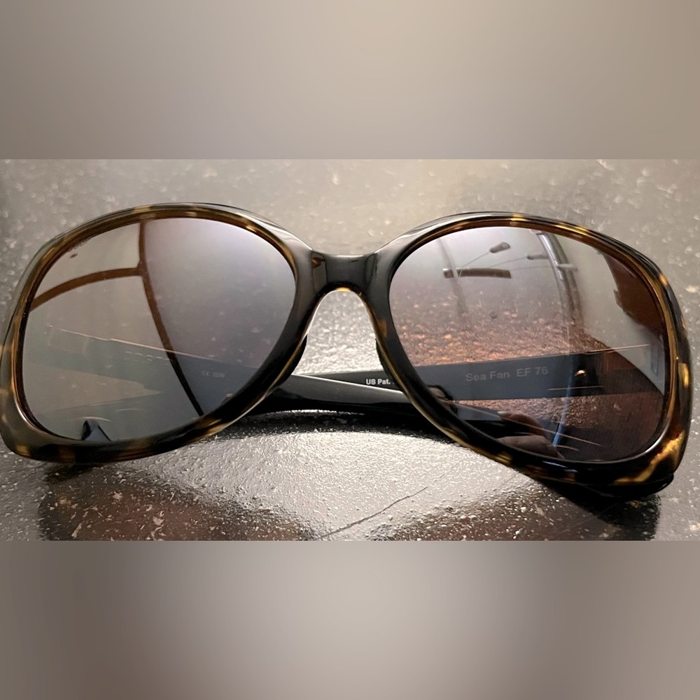 Women’s Costa Del Mar Sea Fan Tortoise Mirrored Sunglasses 580P